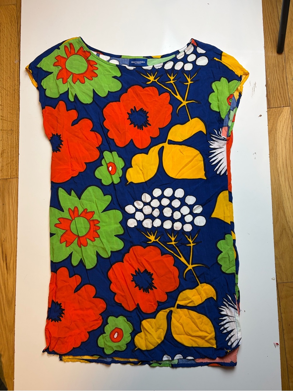 Marimekko Target floral shift tunic mini dress sz S